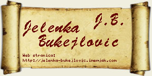 Jelenka Bukejlović vizit kartica